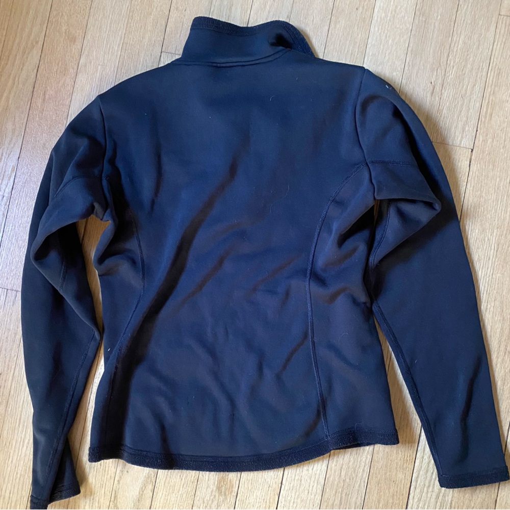 Marmot youth 1/4 zip fleece size L. Black polyester / spandex blend fall winter - Picture 5 of 7